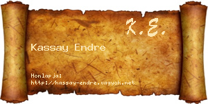 Kassay Endre névjegykártya